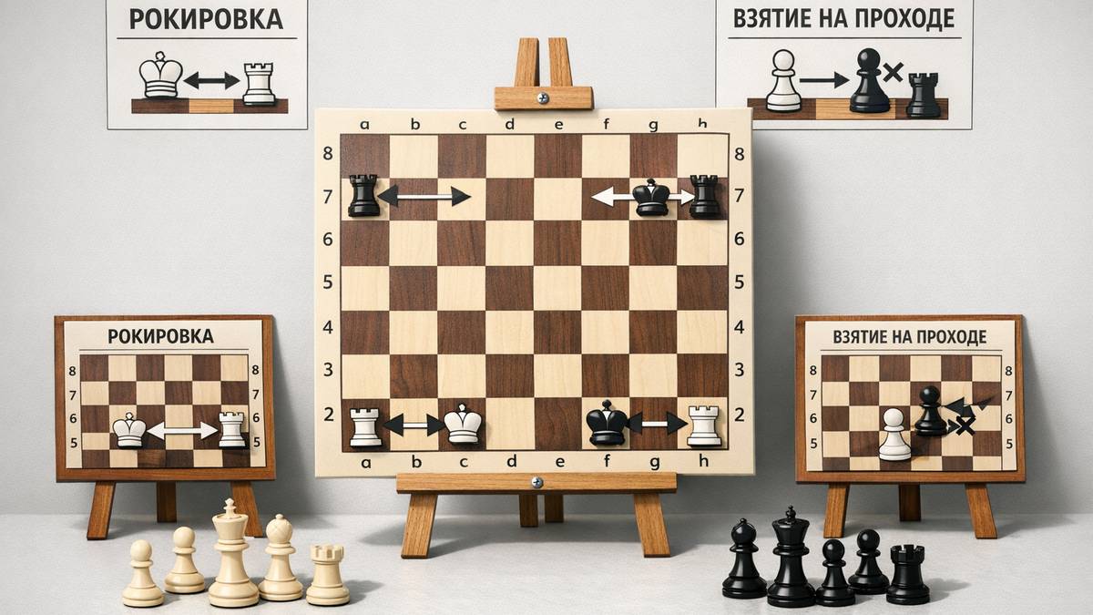 Правила рокировки и взятия на проходе в шахматах